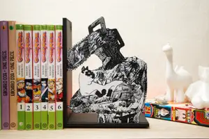 Bookend of Chainsaw Man with the cat | Chainsaw Man Fan Art