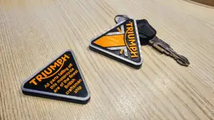 Triumph Motorcycle Keychain - Double-Sided "Finest British Craftsmanship" Edition