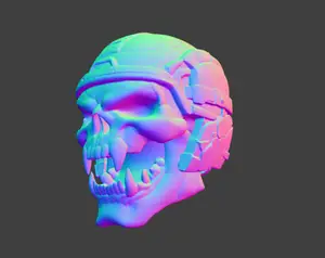 skull in a tactical helmet