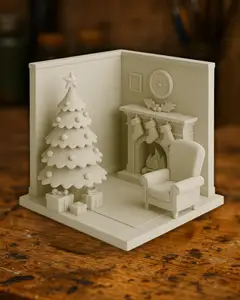 Cozy Christmas Room Diorama