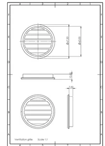 Ventilation grille for LM boats