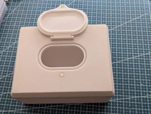 Flap and hinges for the magnetic wet wipes box