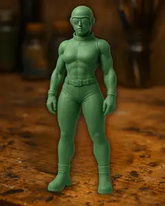 Printed Sci-Fi Soldier Figurine