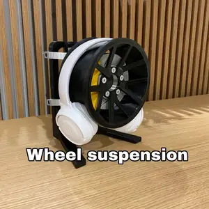 Wheel headphone stand
