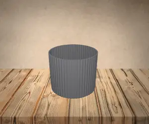 Design flowerpot - smooth wave
