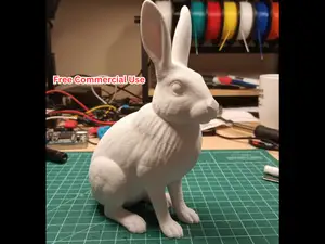 Semi-Realistic Arctic Hare Statue