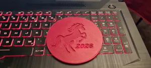 2026 Year of the Horse glass coaster