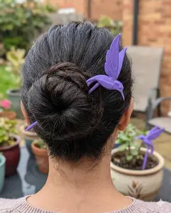 hummingbird hairpin plant decoration