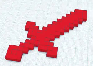 Minecraft Sword (With pixelated texture)