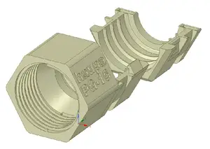 Cable gland adapter for corrugated conduit.