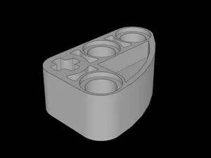 Lego Compatible (71708.dat) Technic Beam 2 x 3 Liftarm Bent 90 Quarter Ellipse