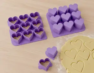 9-in-1 Heart Cookie Cutter and Cake Pop Mold Set