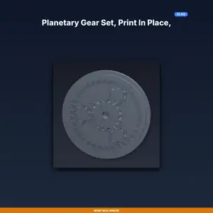 Planetary Gear Set, Print in Place, Sun Ring Planet Gears, STEM - 3D Printable STL File