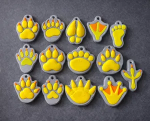 Animal & Bird Tracks Keychain Set – Paw and Footprint Collection