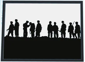 Band of Brothers Wall Plaque – Soldiers Ridge Silhouette 15x20cm