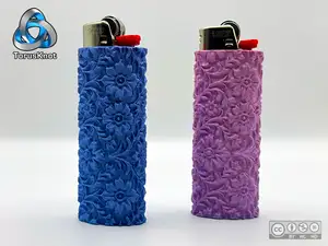 Floral Texture BIC Lighter Cover