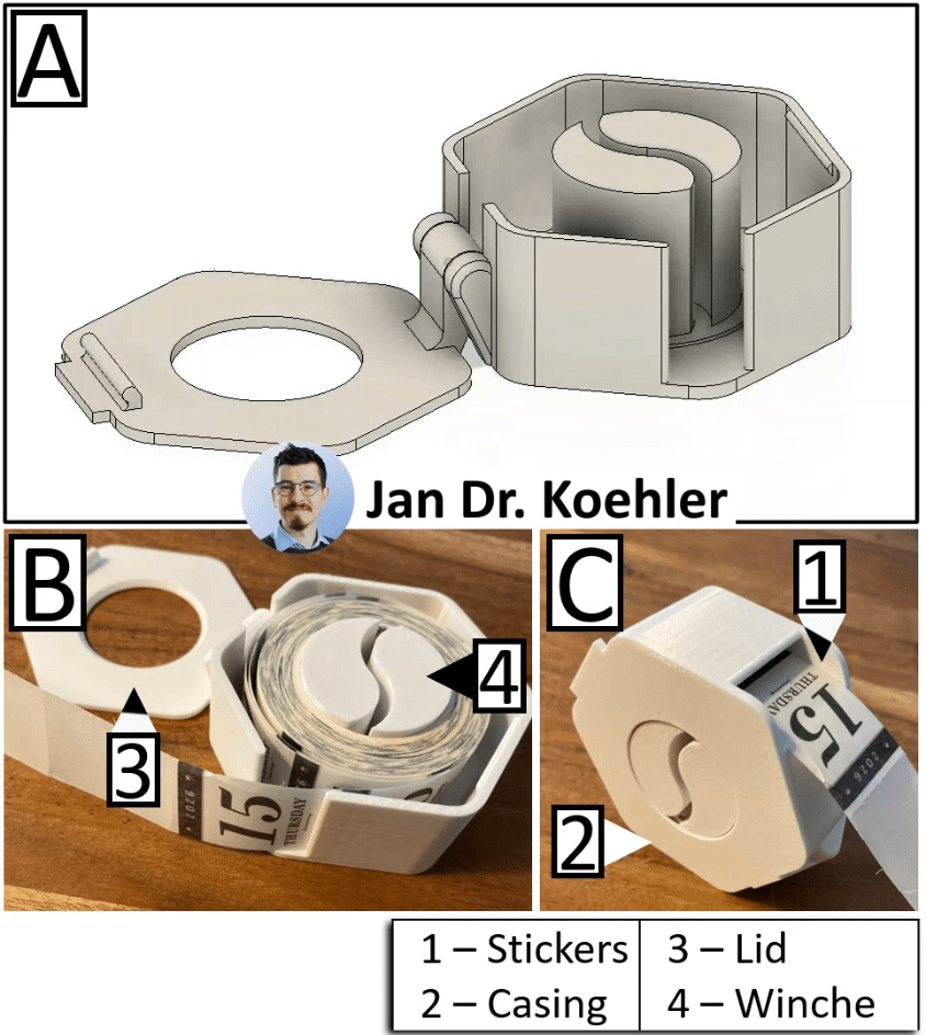 Sticker Dispenser – Remix of Portable Cable Organizer