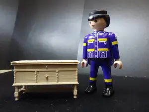 Ed Roos Cedar Chest on Legs in Playmobil Diorama Compatible Scale & Dollhouse Scale