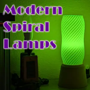Spiral Modern Lamps - Interchangeable Shades and Bases