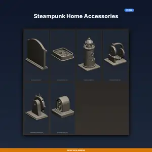 Steampunk Home Accessories - 6-Model STL Bundle