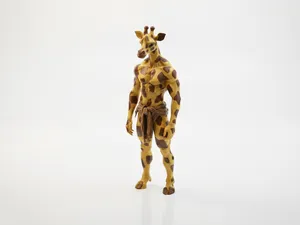 Giraffe Man Humanoid Fantasy Creature 3D Printable
