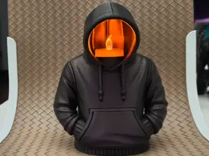 Hoodie #1 (hood ON) - LED Tea light Holder