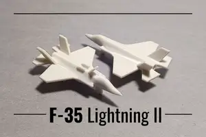 F-35 Lightning II print-in-place micro jet fighter