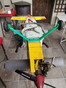 Falcon model RC aeroplane under carriage