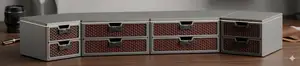 Full Desk Organizer & Monitor Stand + Stackable Drawers