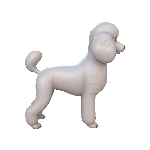Poodle Figurine – 3D Printable Elegant Dog Model
