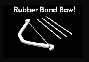 Handheld Rubber Band Bow and Arrow – Print‑in‑Place, No Supports, Fast 20‑Minute Print