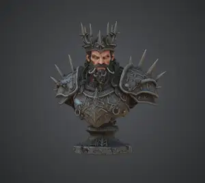 Dark Iron King Bust – Spiked Crown Warlord