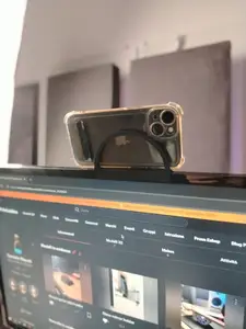 Phone holder for monitor