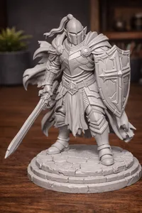 Knight Warrior – Fantasy DnD Paladin with Sword and Shield