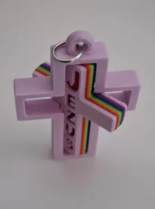 Fidget rainbow cross Jesus