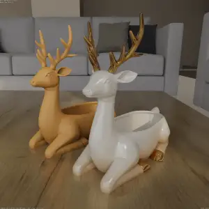 Luxury Deer Planter Elegant Antler Container STL