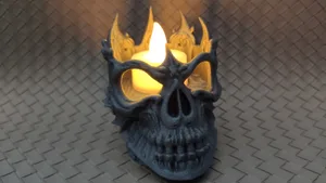Lich King's Skull - LED Tea light Holder