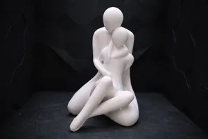 Abstrakte Paar Skulptur – Moderne Dekofigur