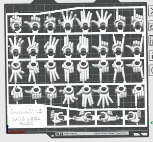 Dummy 13 - Hand Mega Pack on Runners for 180x180 bed