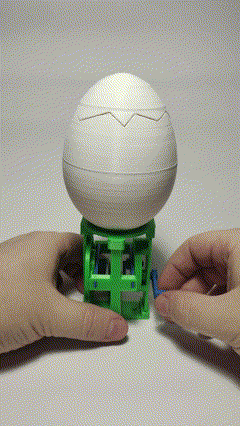 Cute Hatching Chick Automaton – Crank-Operated Mechanical Toy