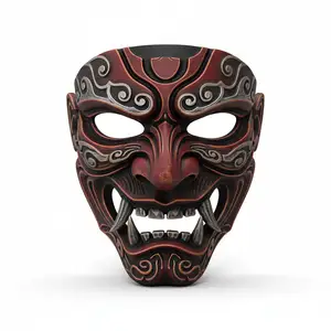 Samurai Demon Shogun, mask, cosplay, wearable, costume, face, helmet