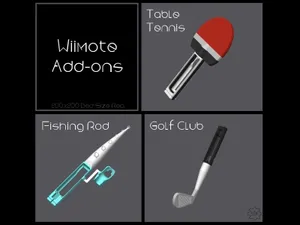 Wiimote Add-ons - Fishing Rod - Golf Club - Table Tennis Paddle