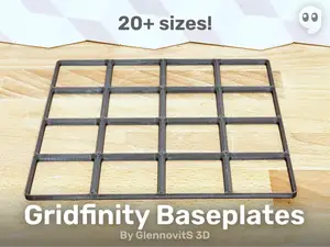 Gridfinity Baseplate (Quick print, lite version, less filament)