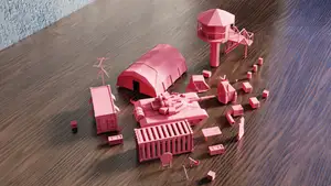 Low Poly Military Parts & Camp Collection