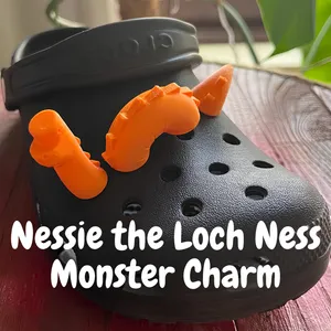 Nessie the Loch Ness Monster Croc Charm/Jibit (no supports)