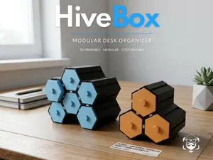 HiveBox - Universal Modular Hexagonal Organizer (Single-Cell Honeycomb System)