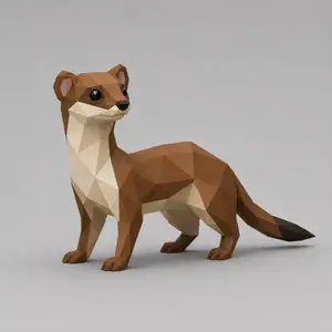 Low Poly Weasel