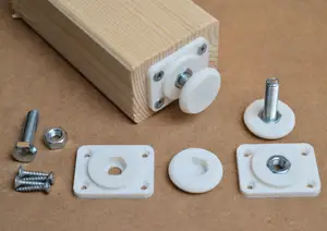 Screw in leveling feet using an M8 bolt