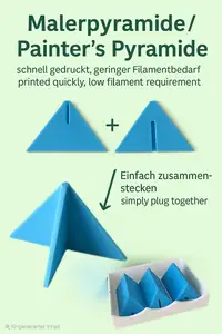 Malerpyramide Lackierspitze / Painters pyramid triangle painting support