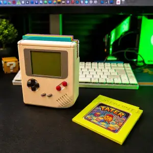 Retro Gaming Coaster Set with Console Holder